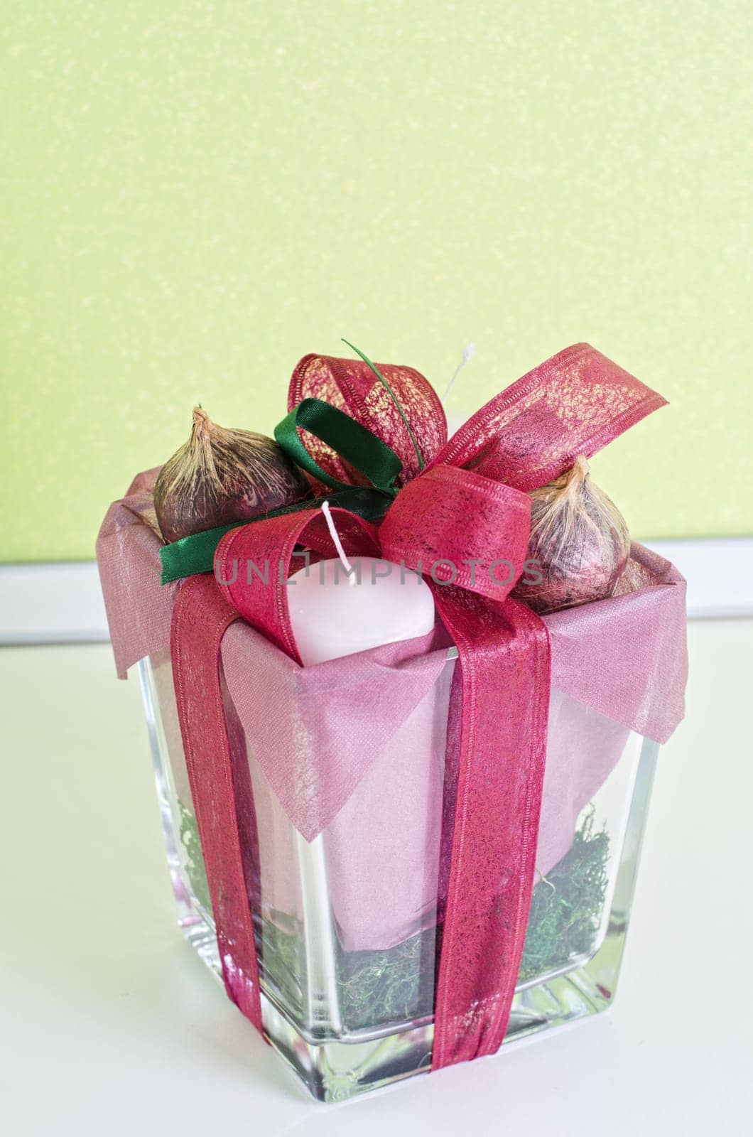 closeup photo of decoration candle at the table