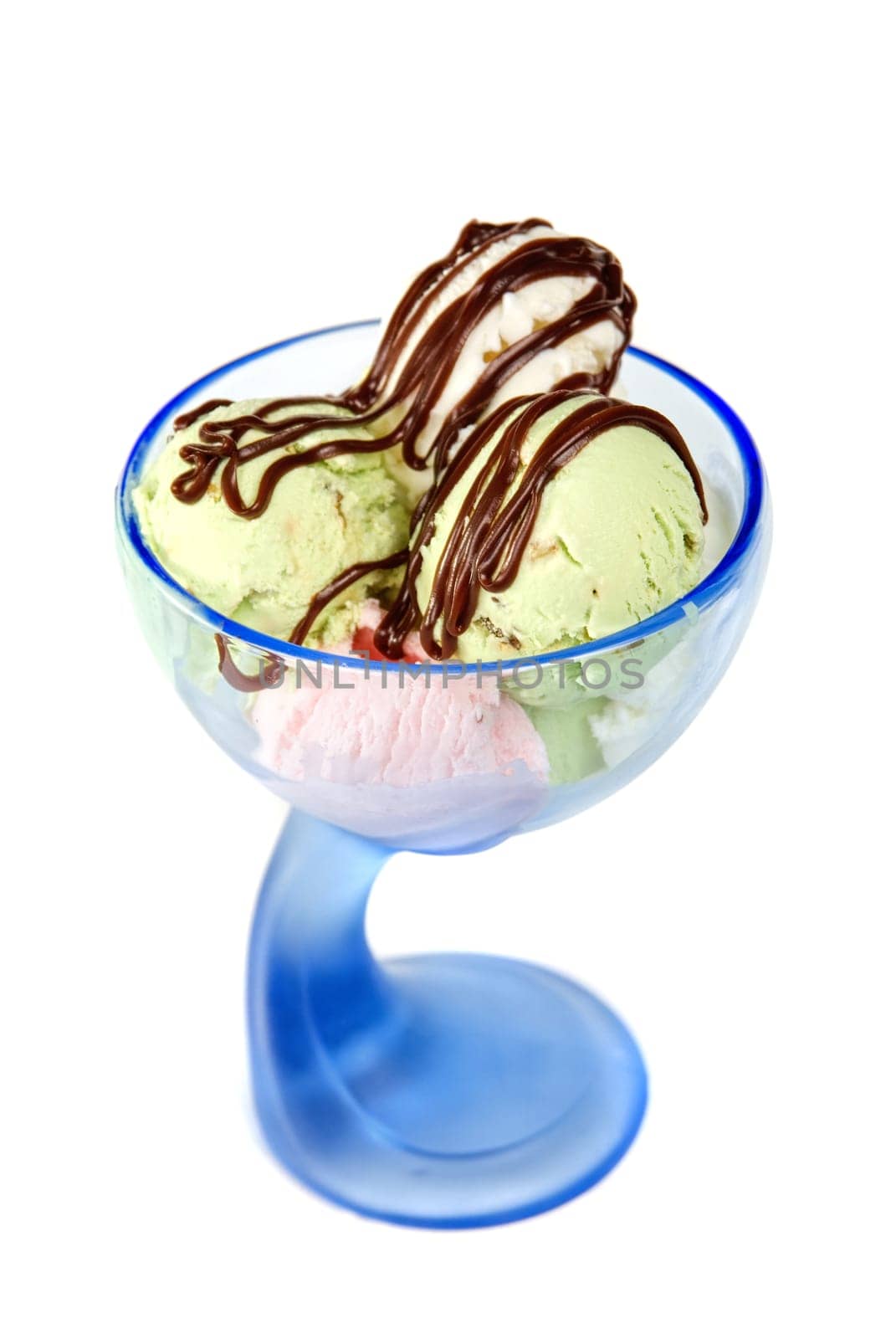scoops of ice-cream isolated on a white background
