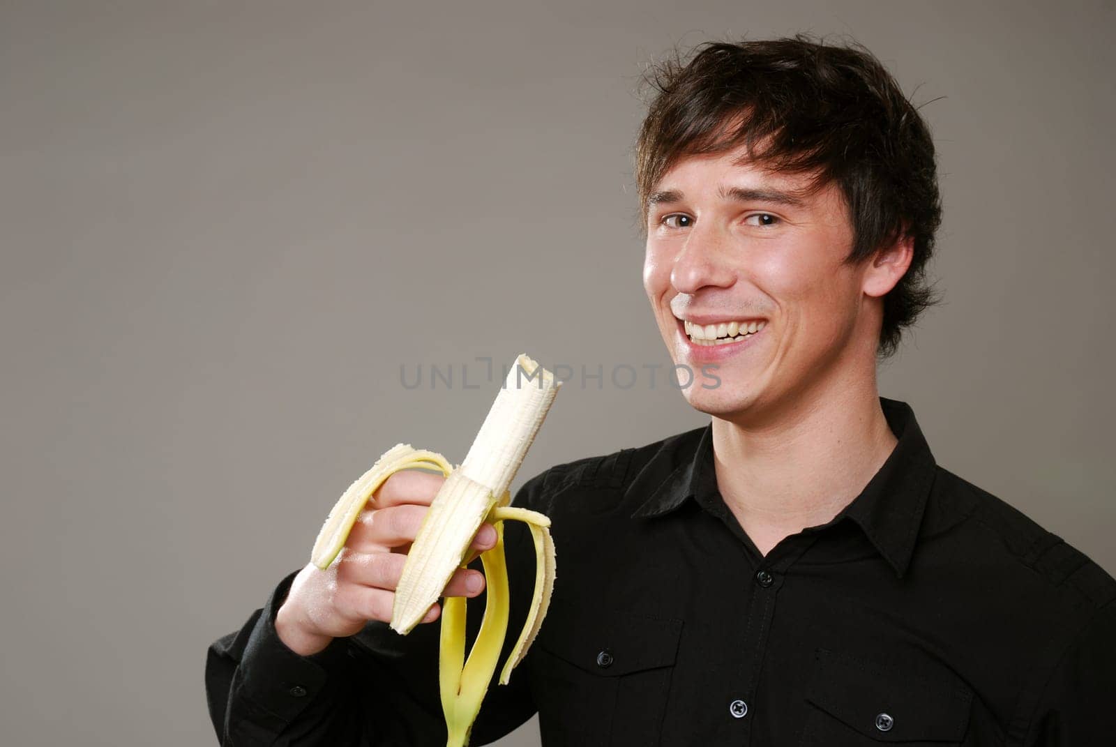 Eating bananas