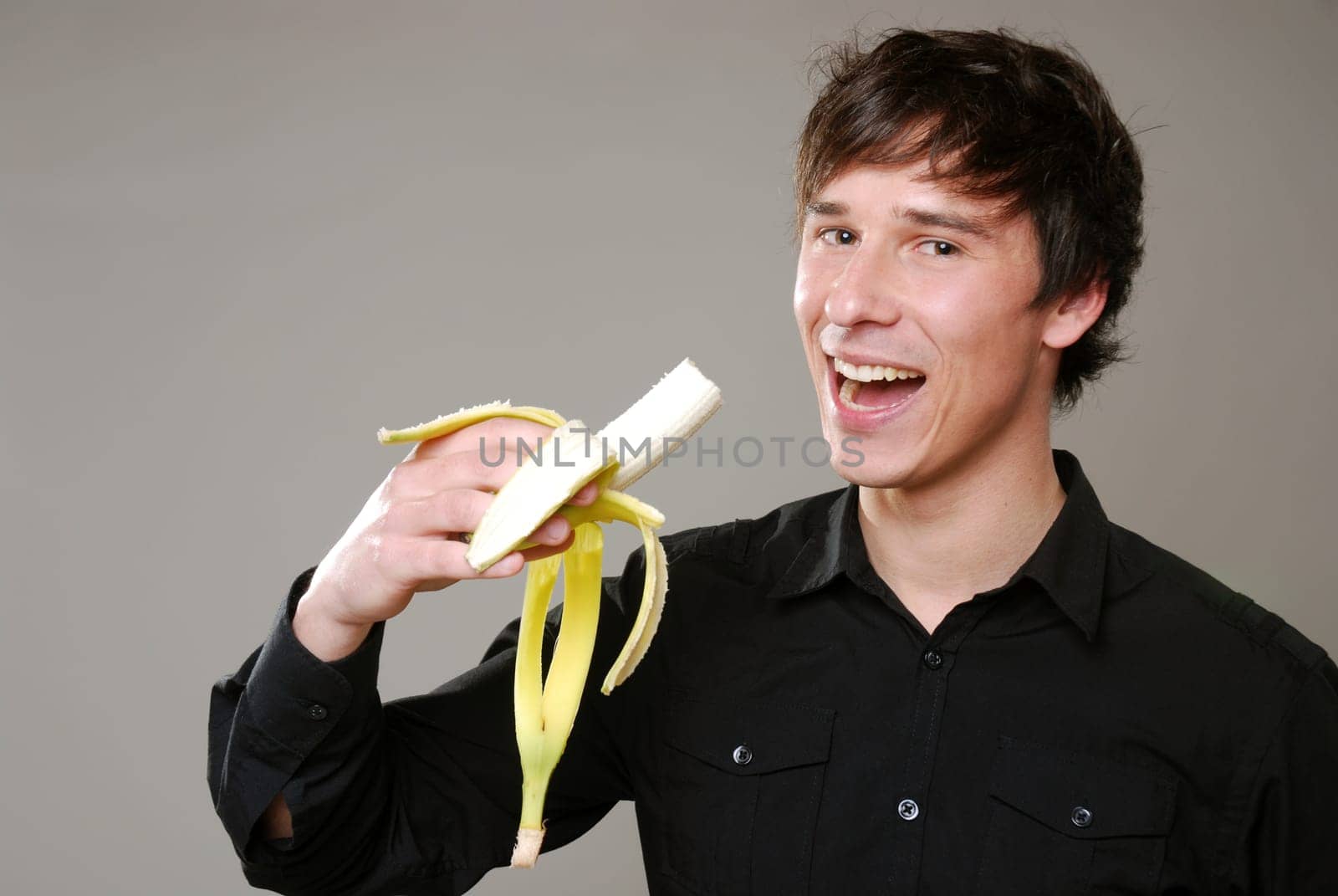 Eating bananas