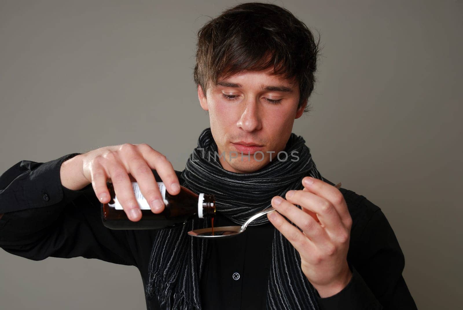 Take cough syrup
