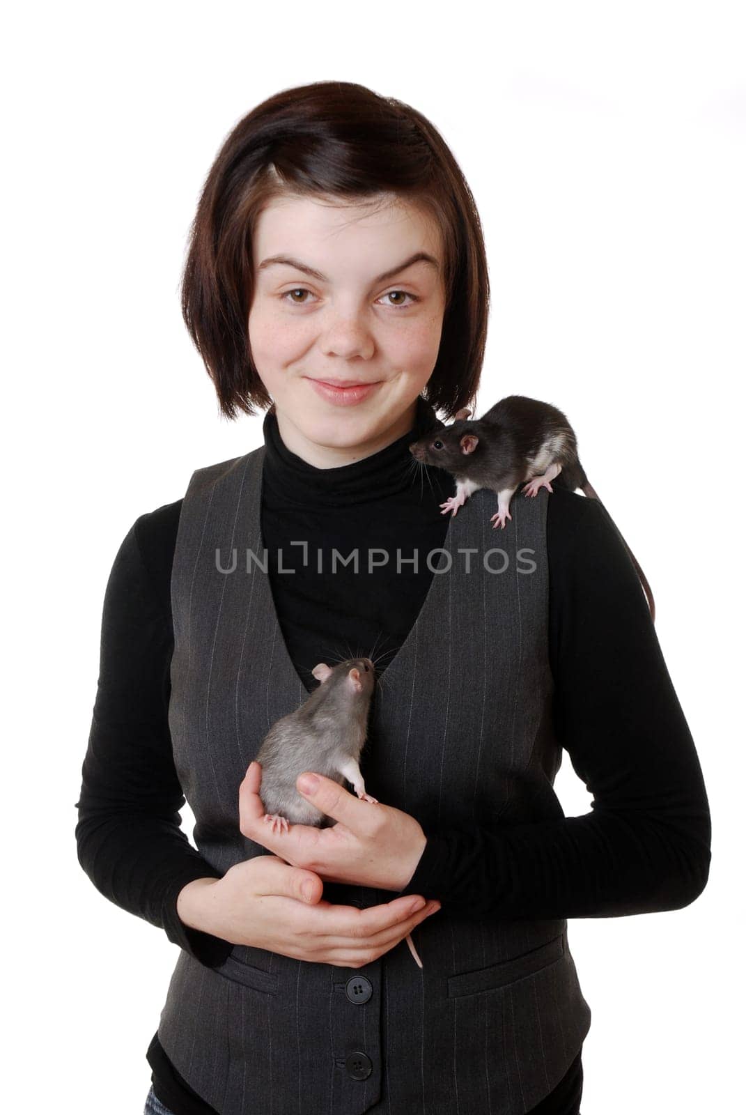 Girl with rats