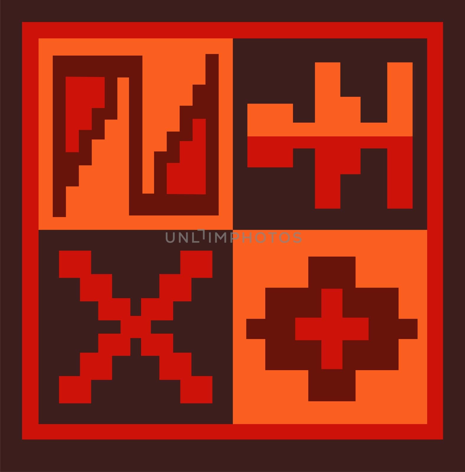Peruvian ethnic design for textile.