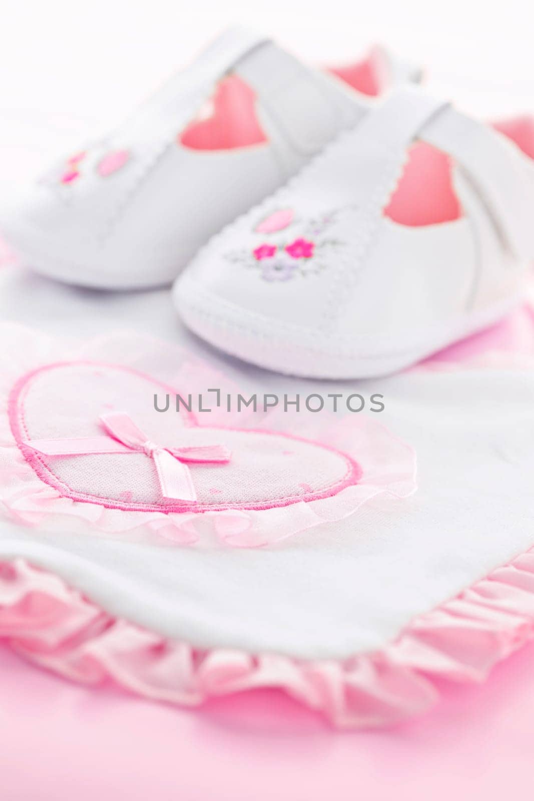 Pink infant girl clothing for baby shower