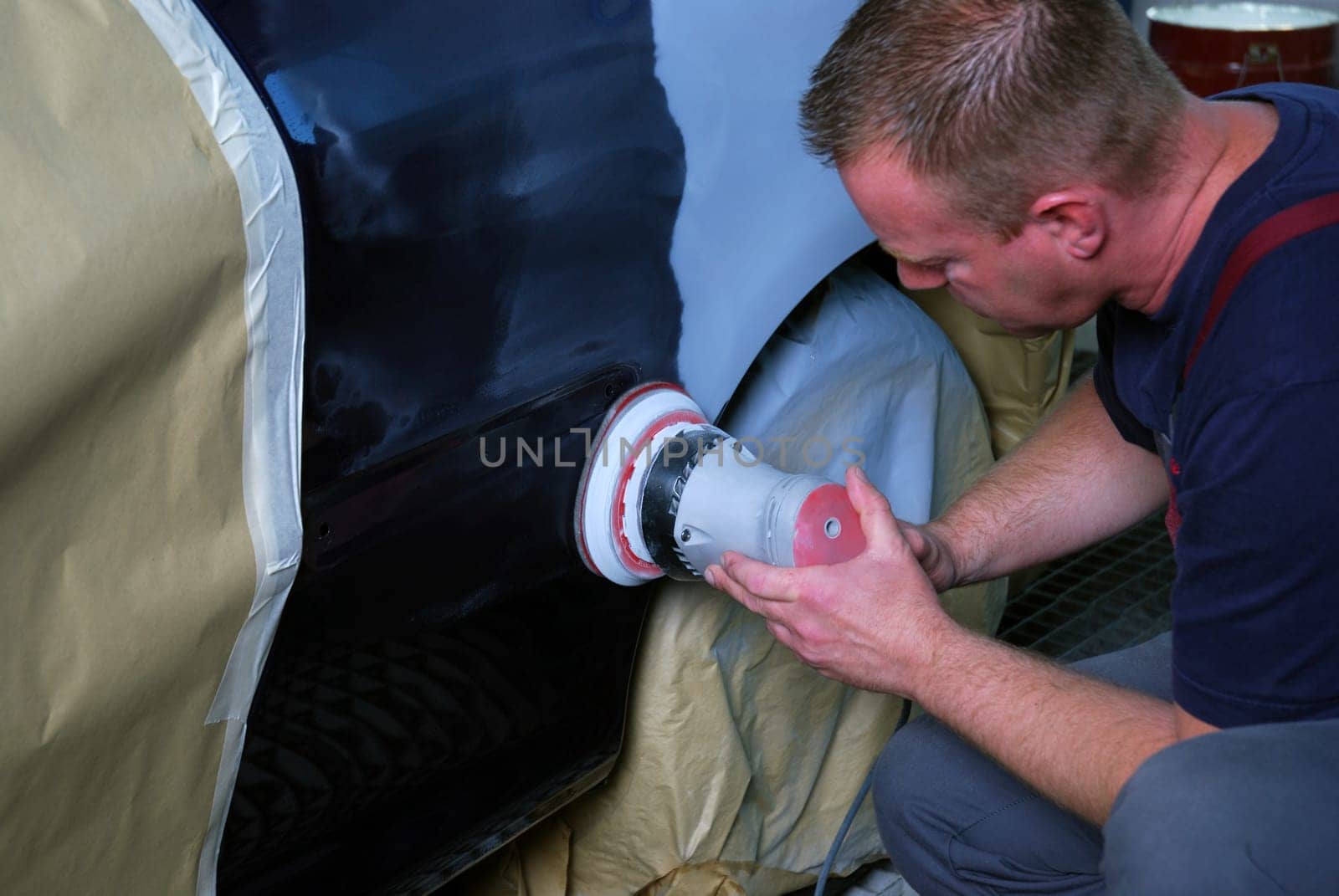 Sanding off the paint