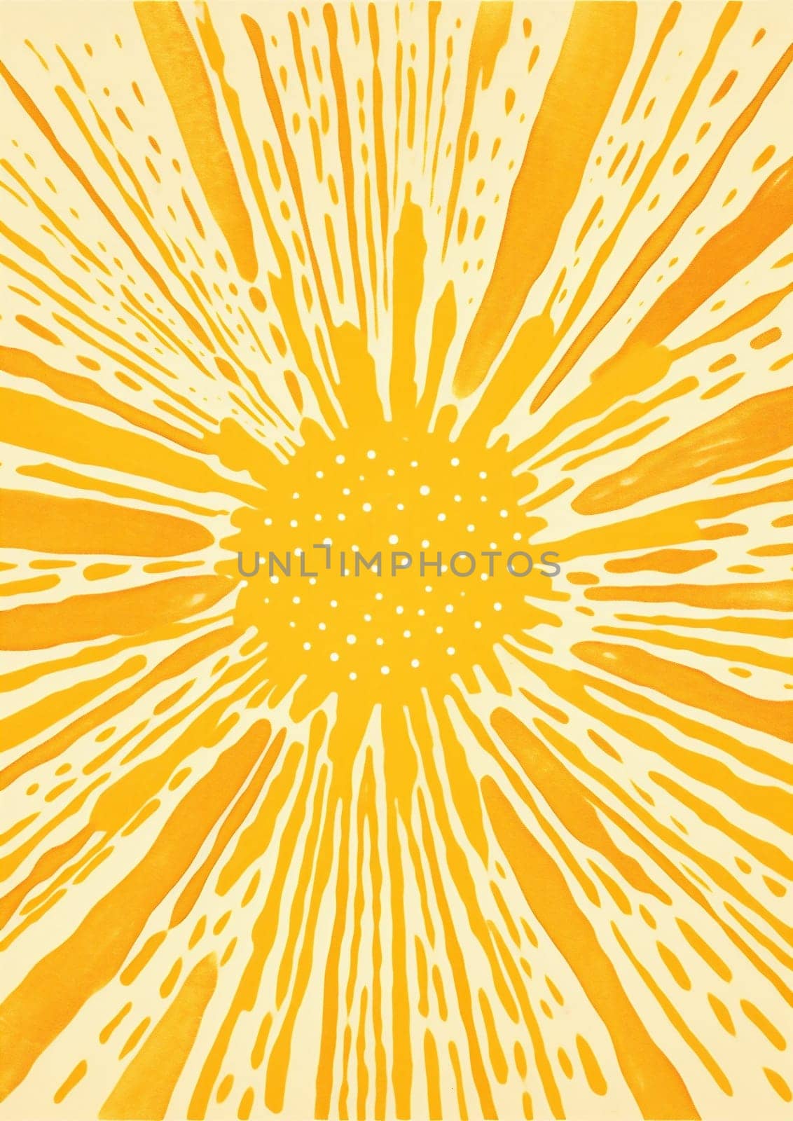 Illustration summer yellow light bright abstract background design sun ray orange burst retro by Vichizh