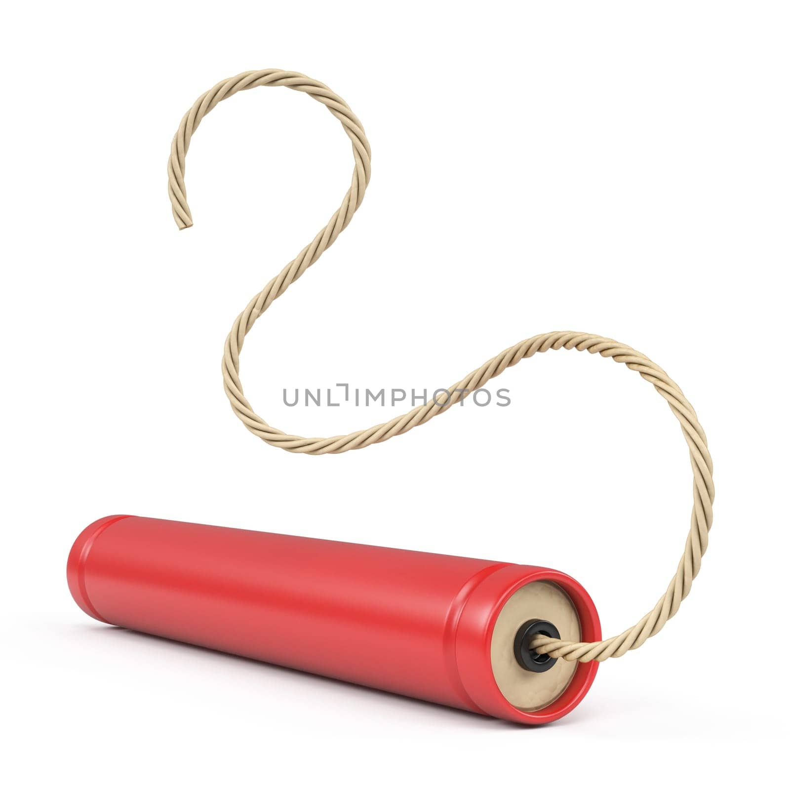 Dynamite TNT stick 3D rendering illustration isolated on white background