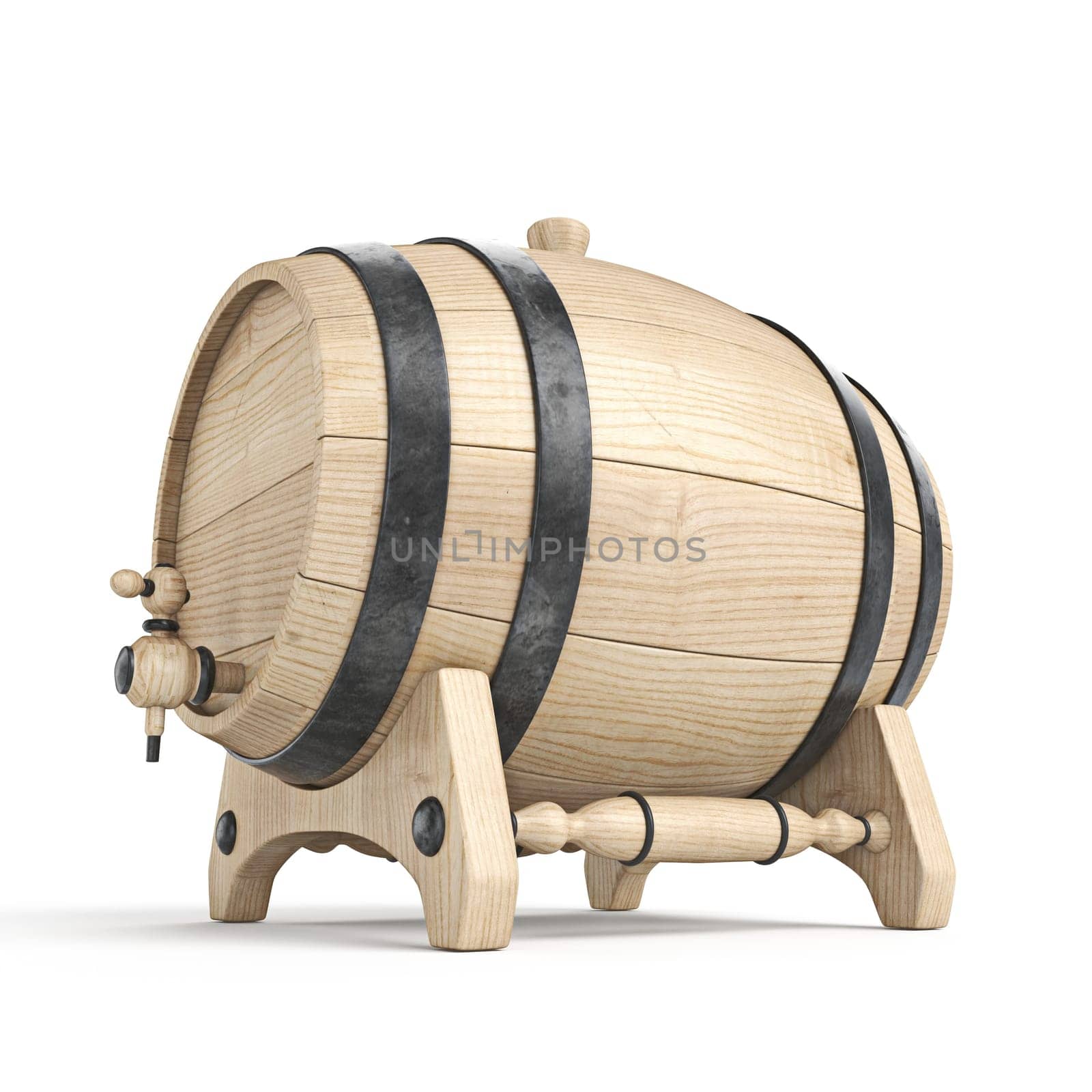 Wooden barrel 3D by djmilic