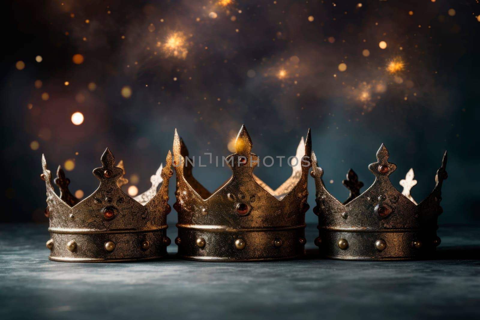 Three crowns as a symbol of the celebration of the Day of the Three Kings by Spirina