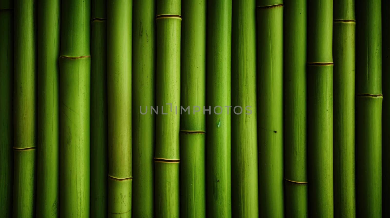 Green bamboo fence texture, bamboo background for design. AI