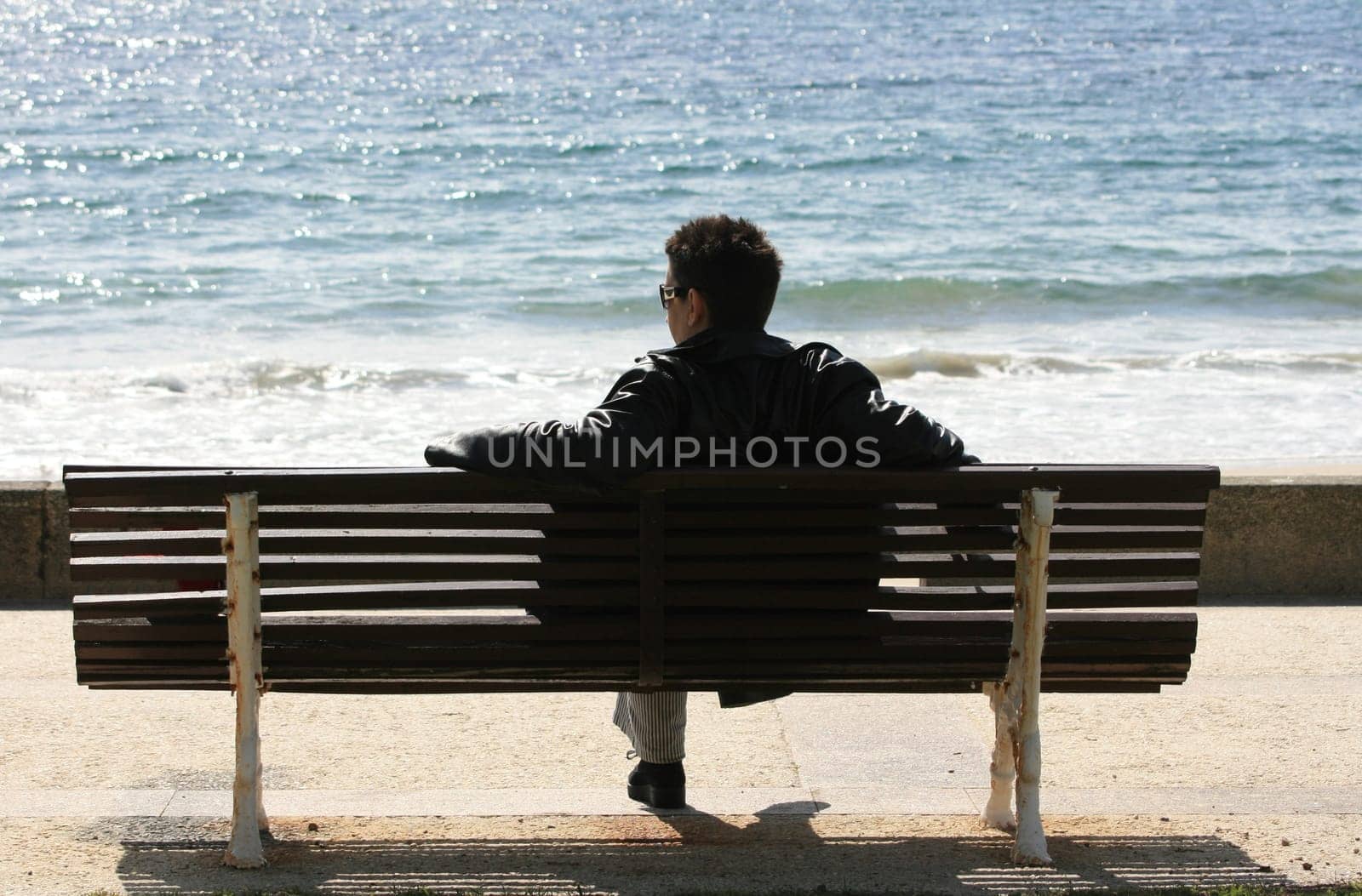 woman sitting on a bench