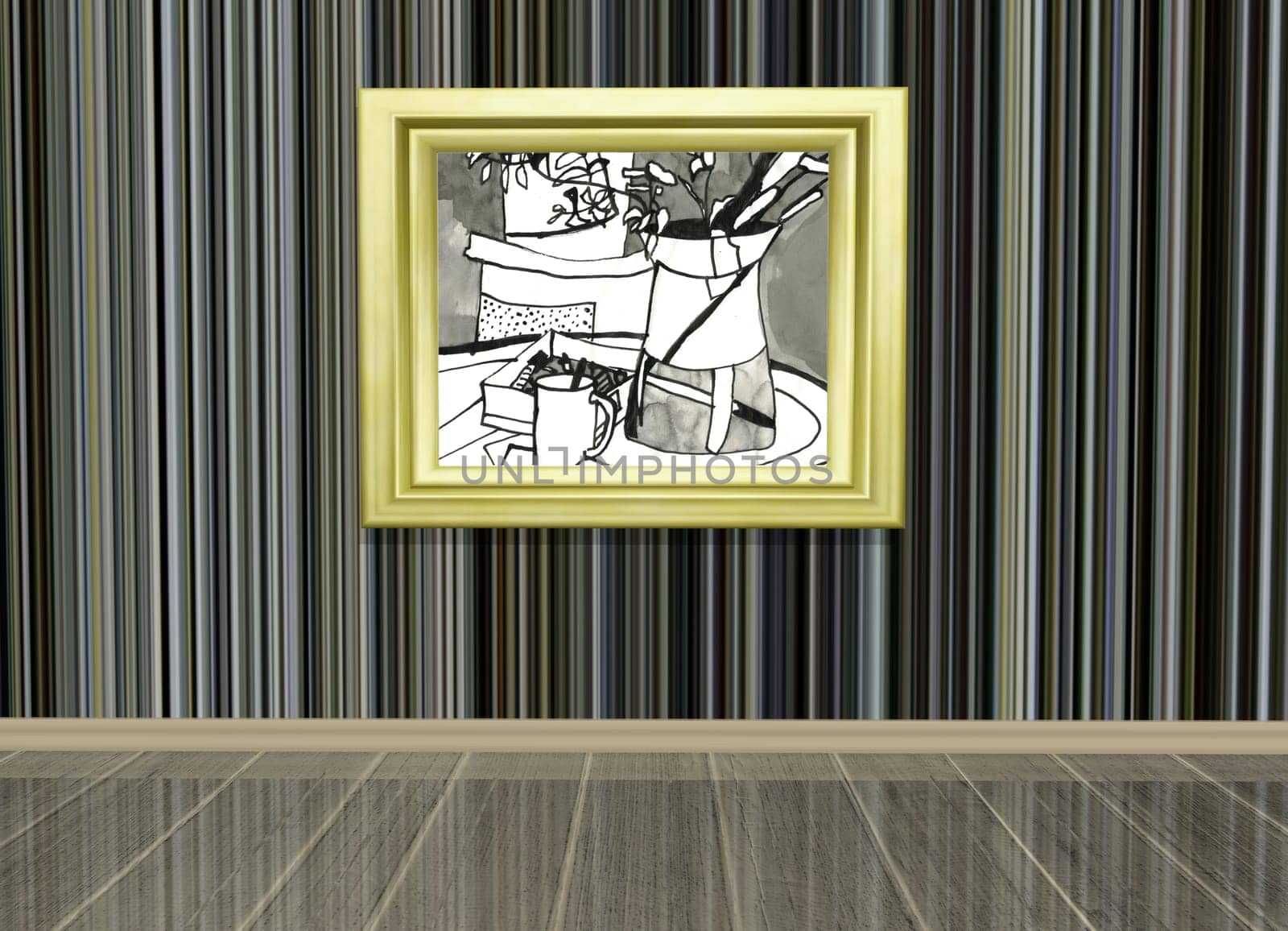 room with picture frame