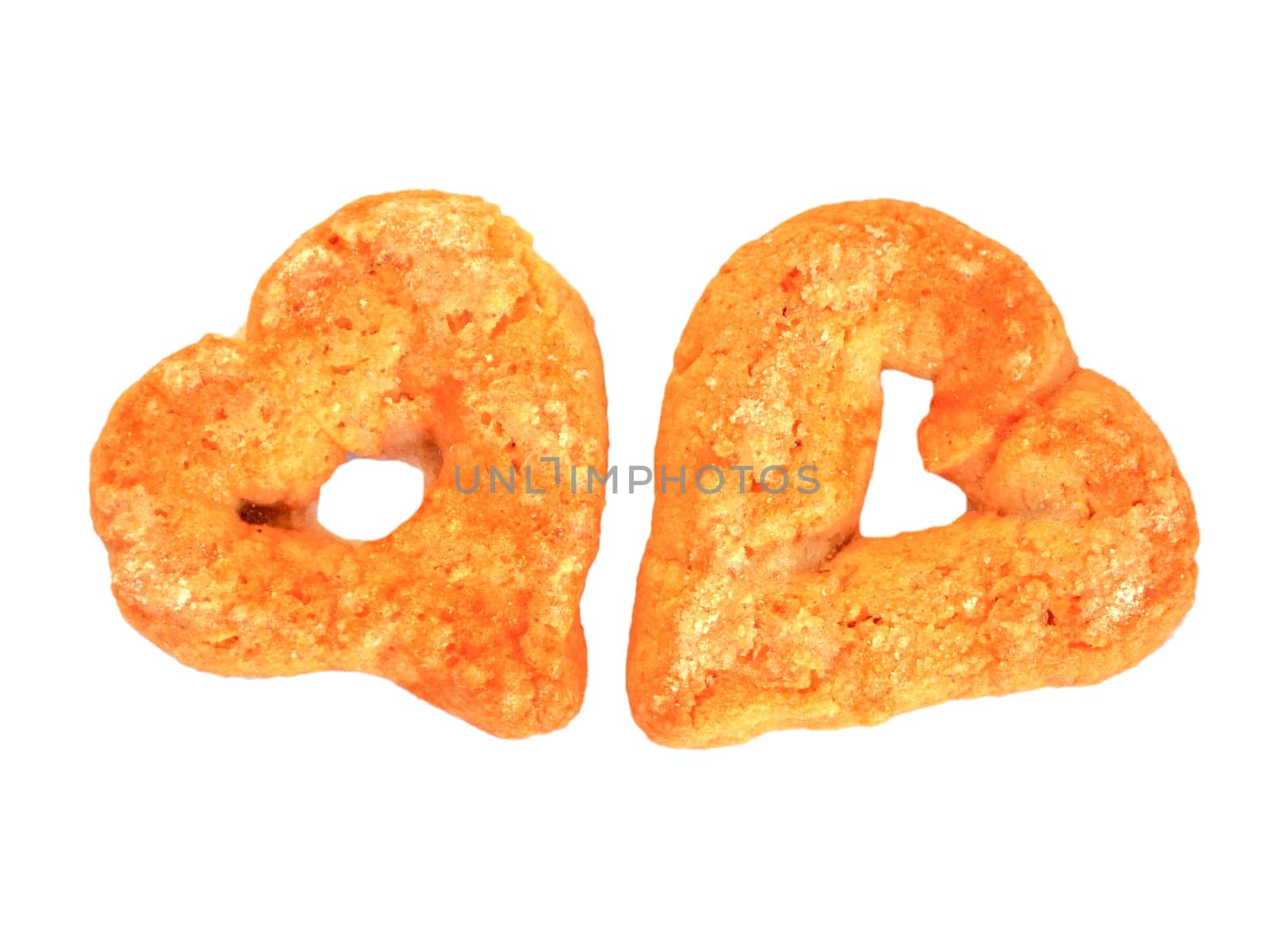 Cookie or biscuit sweet food for breakfast - isolated over white background