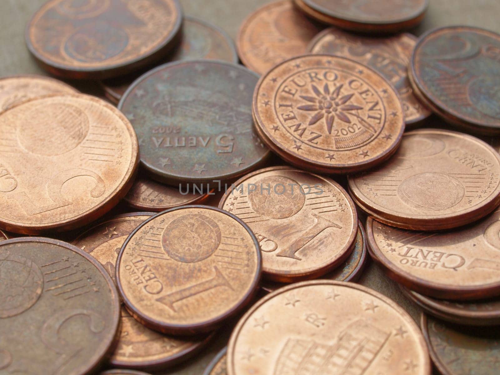 Background of Euro coins money (European currency)
