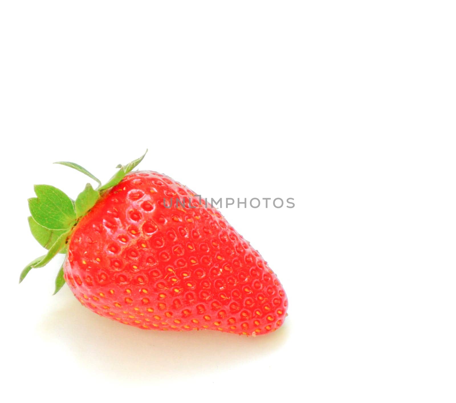 Strawberry isolated over white with copy space