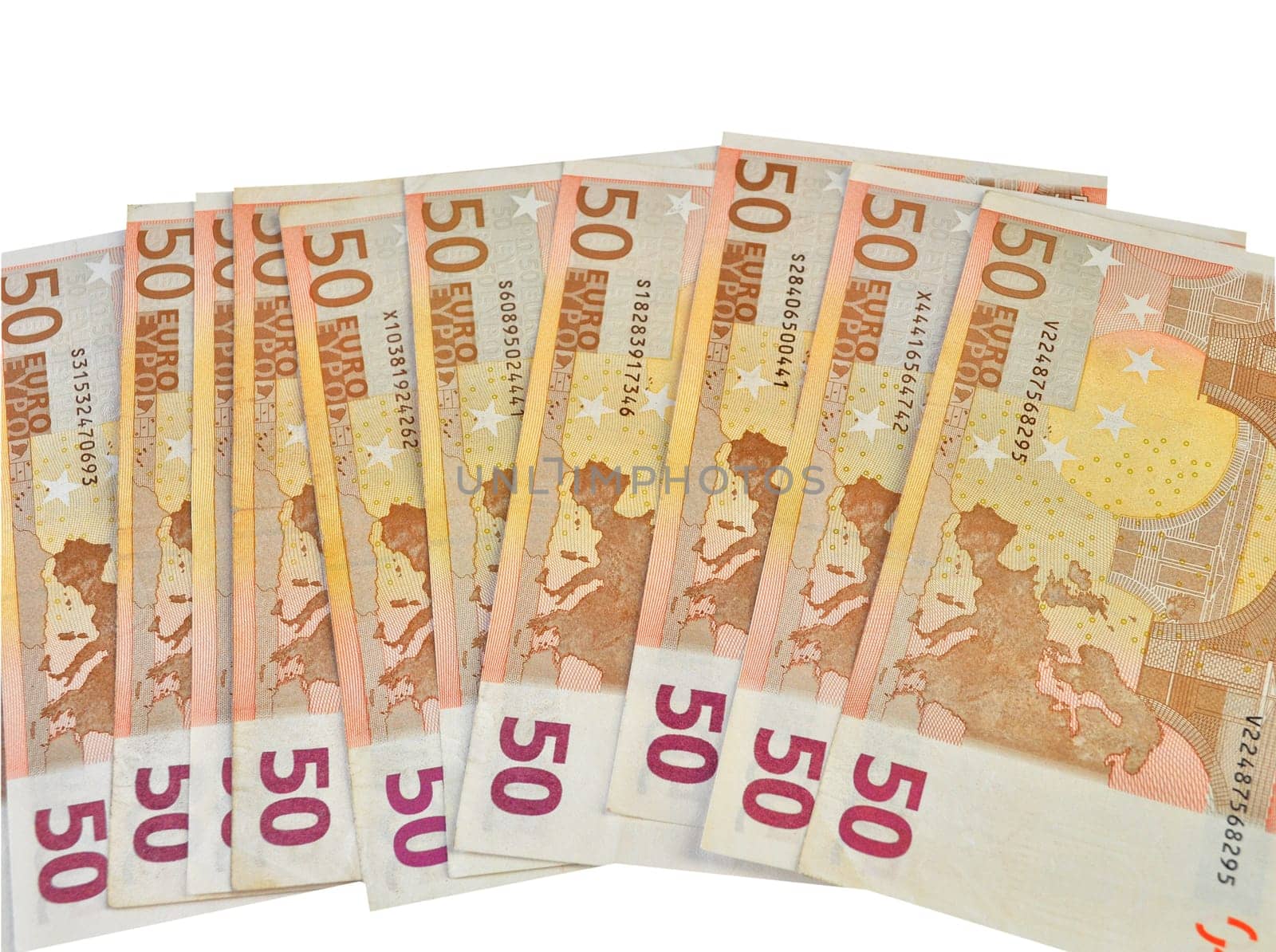 Euro banknote (currency of the European Union)