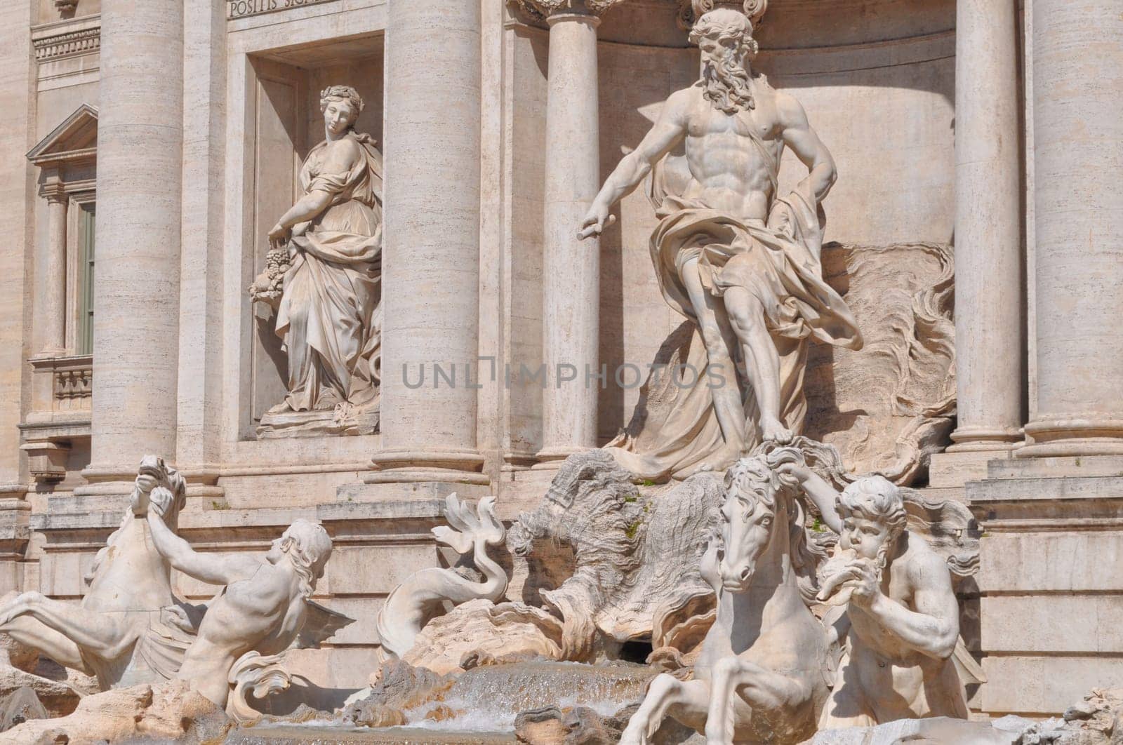 Baroque Trevi Fountain (Fontana di Trevi) in Rome, Italy