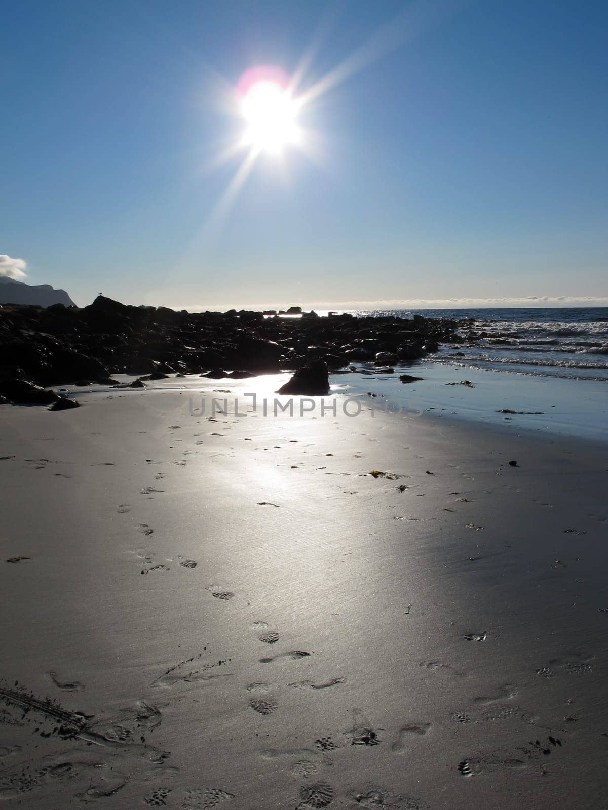 Picturesque sunset at Norway beach