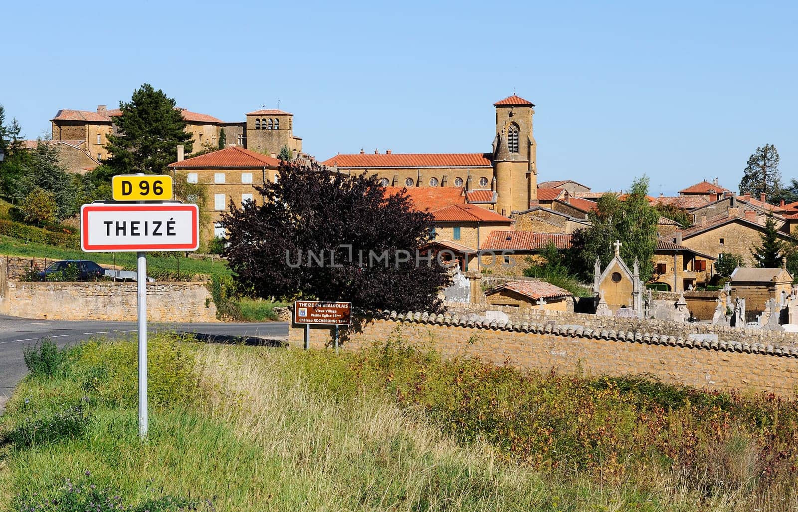 Medieval golden village called Theiz (Beaujolais / France)
