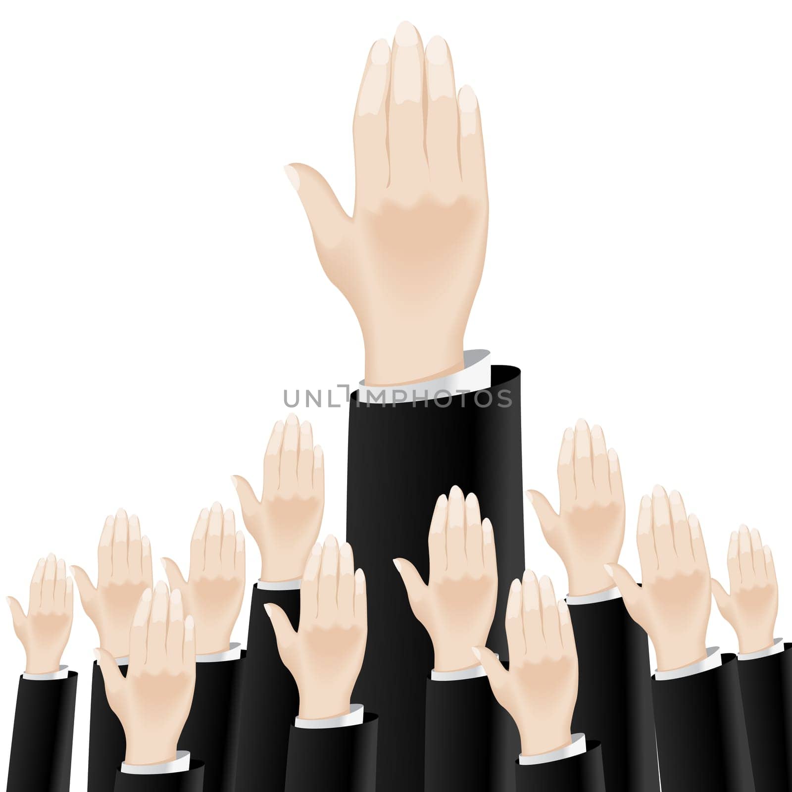 Business hand. Illustration on white background for design
