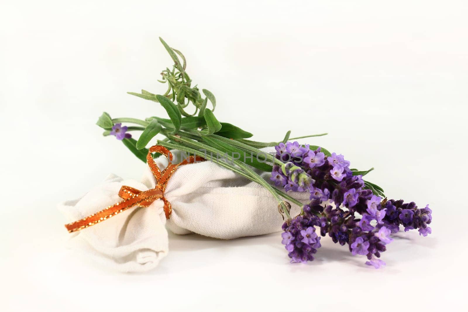 a scented sachet with fresh lavender