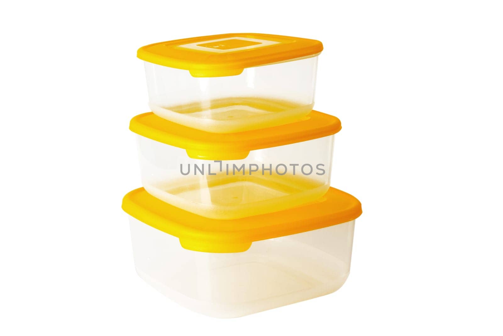 Food storage boxes isolated on white background