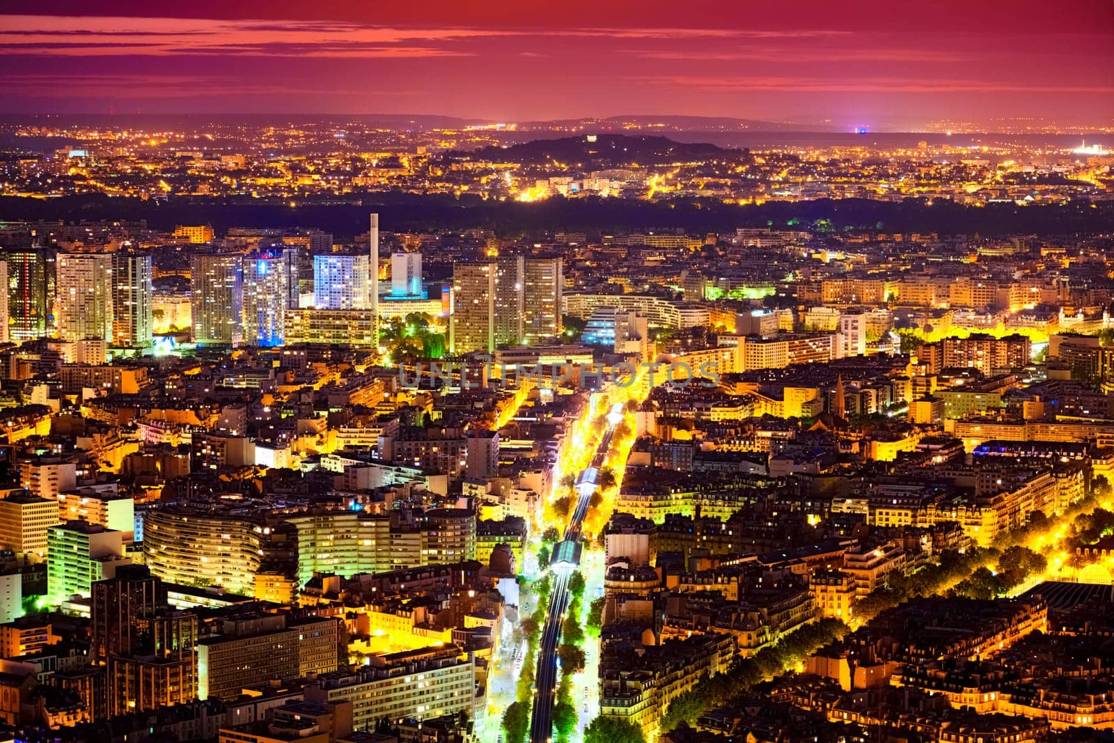 Eastern Paris at night