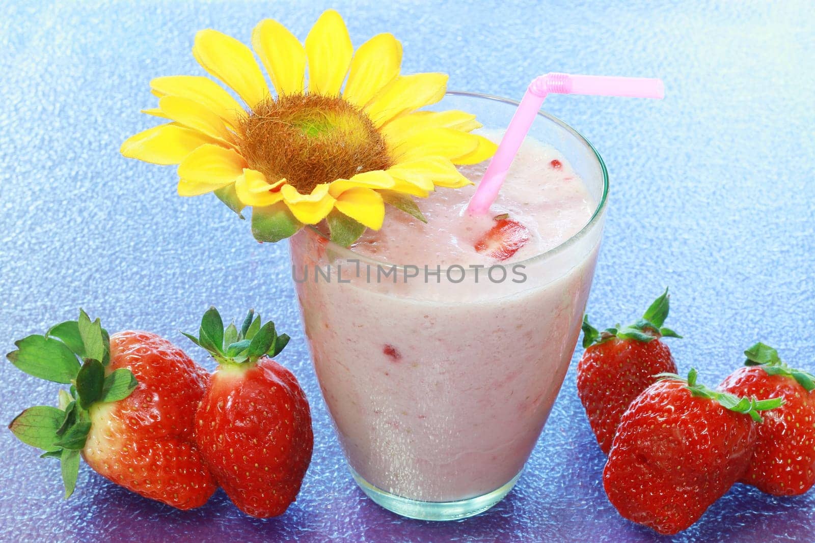 Strawberry shake in a glass