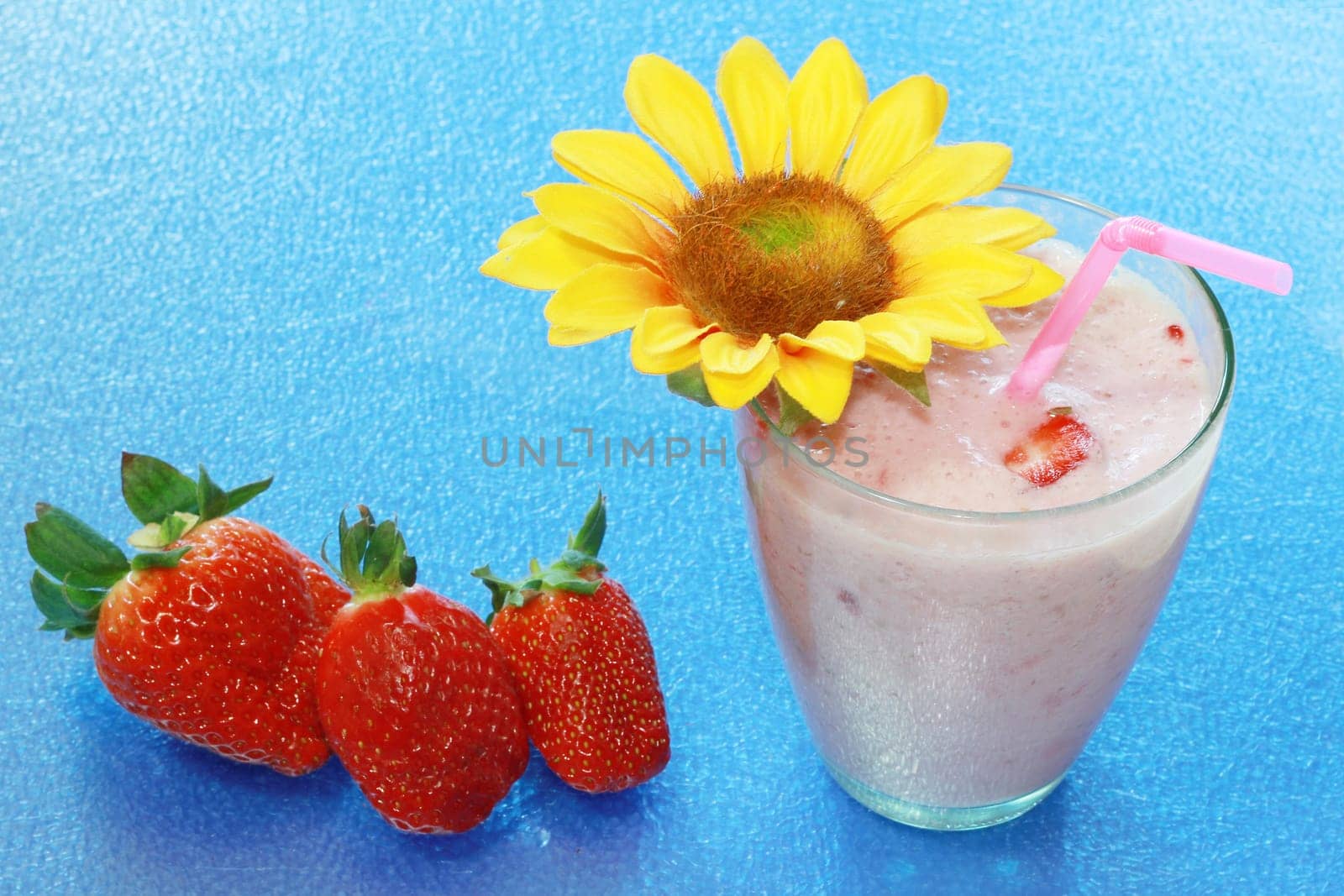 Strawberry shake in a glass