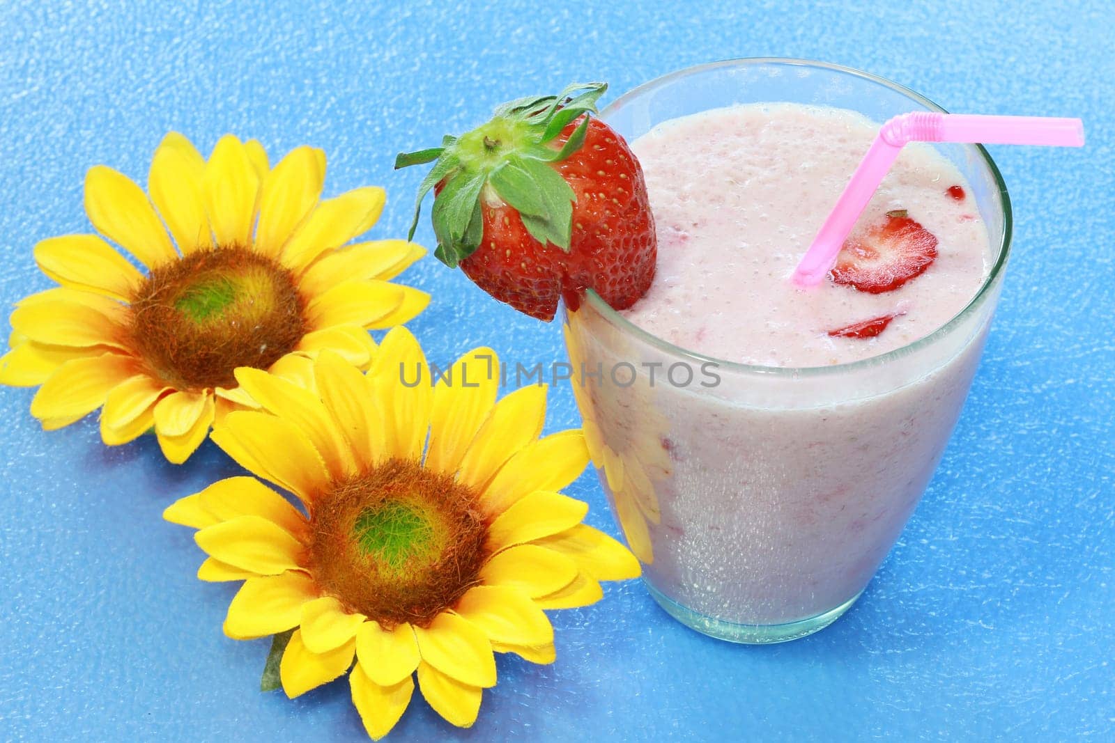 Strawberry shake in a glass