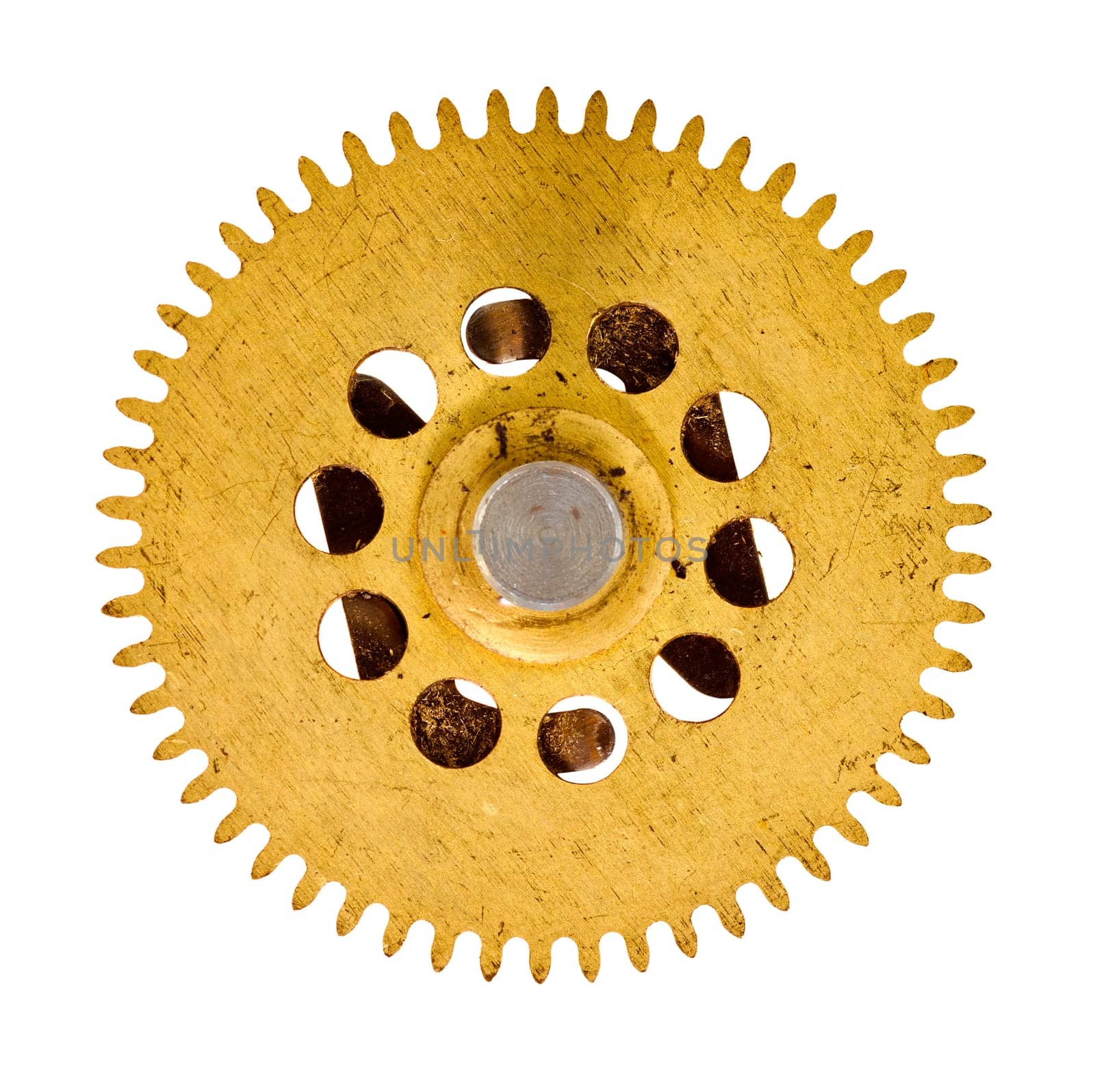 old cogwheel - gear - on white background