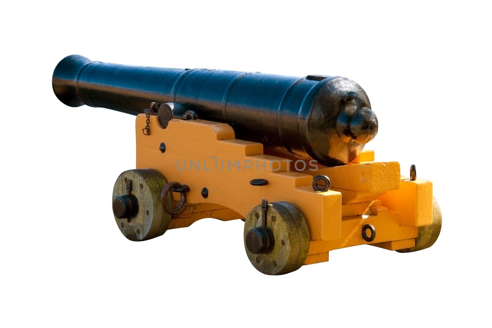 Ancient cannon from an old sailing ship