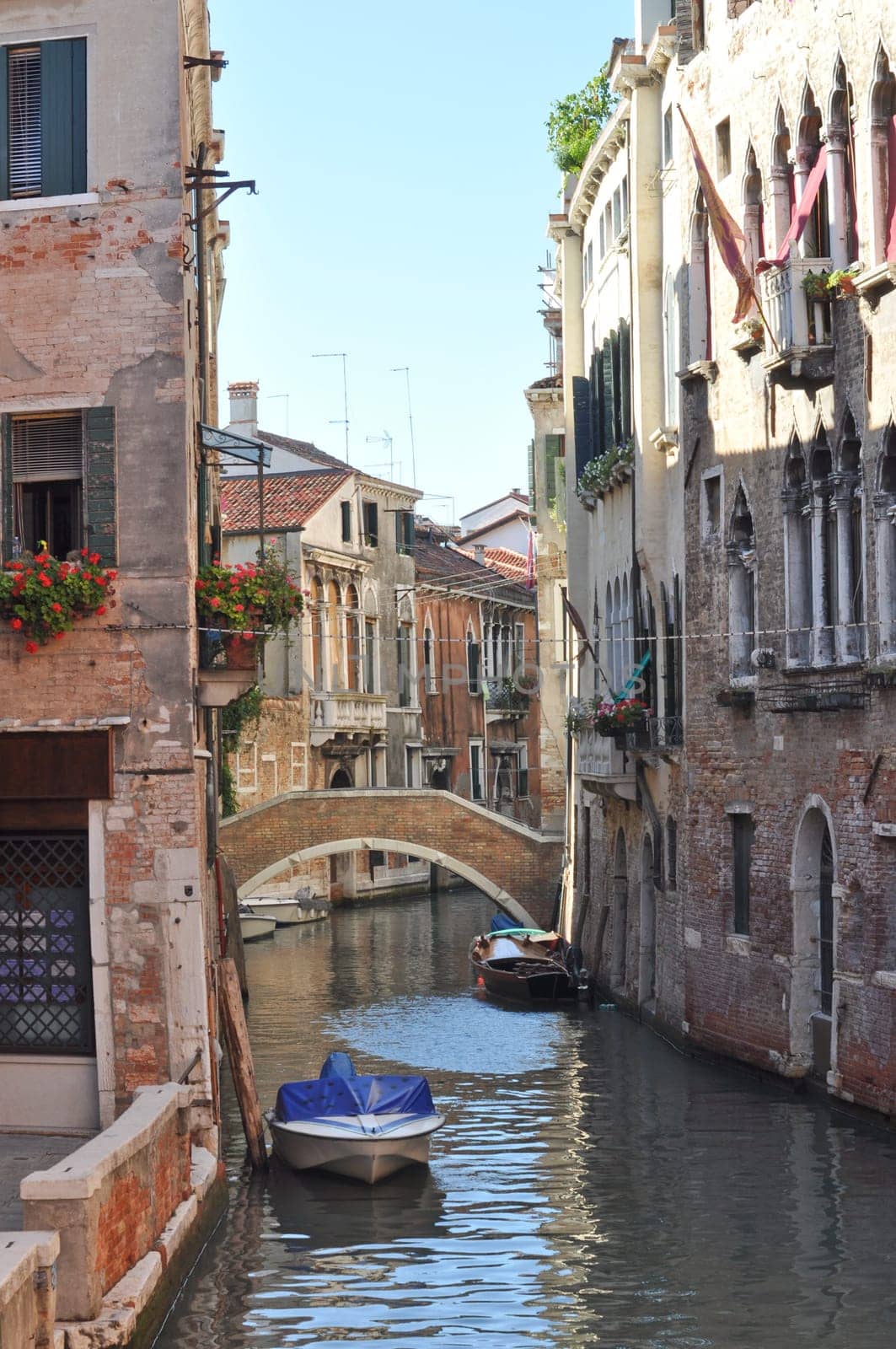 View of the town of Venice (Venezia) in Italy