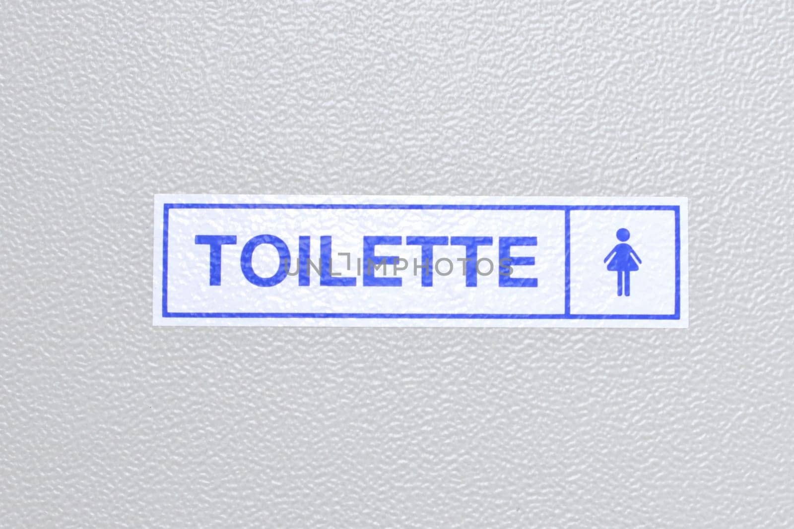 Detail of a wc or toilet sign