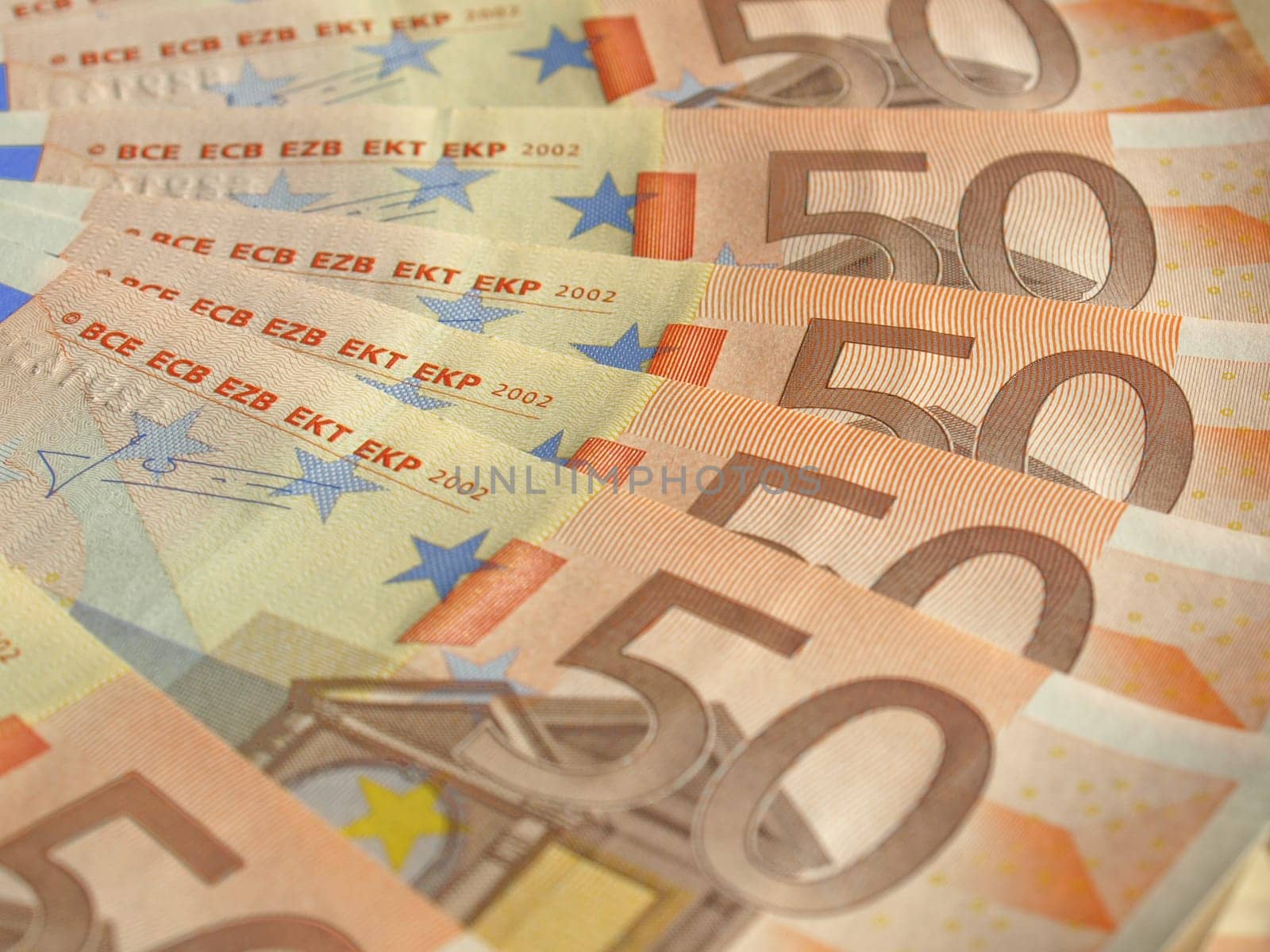 Euro banknote (currency of the European Union) - selective focus