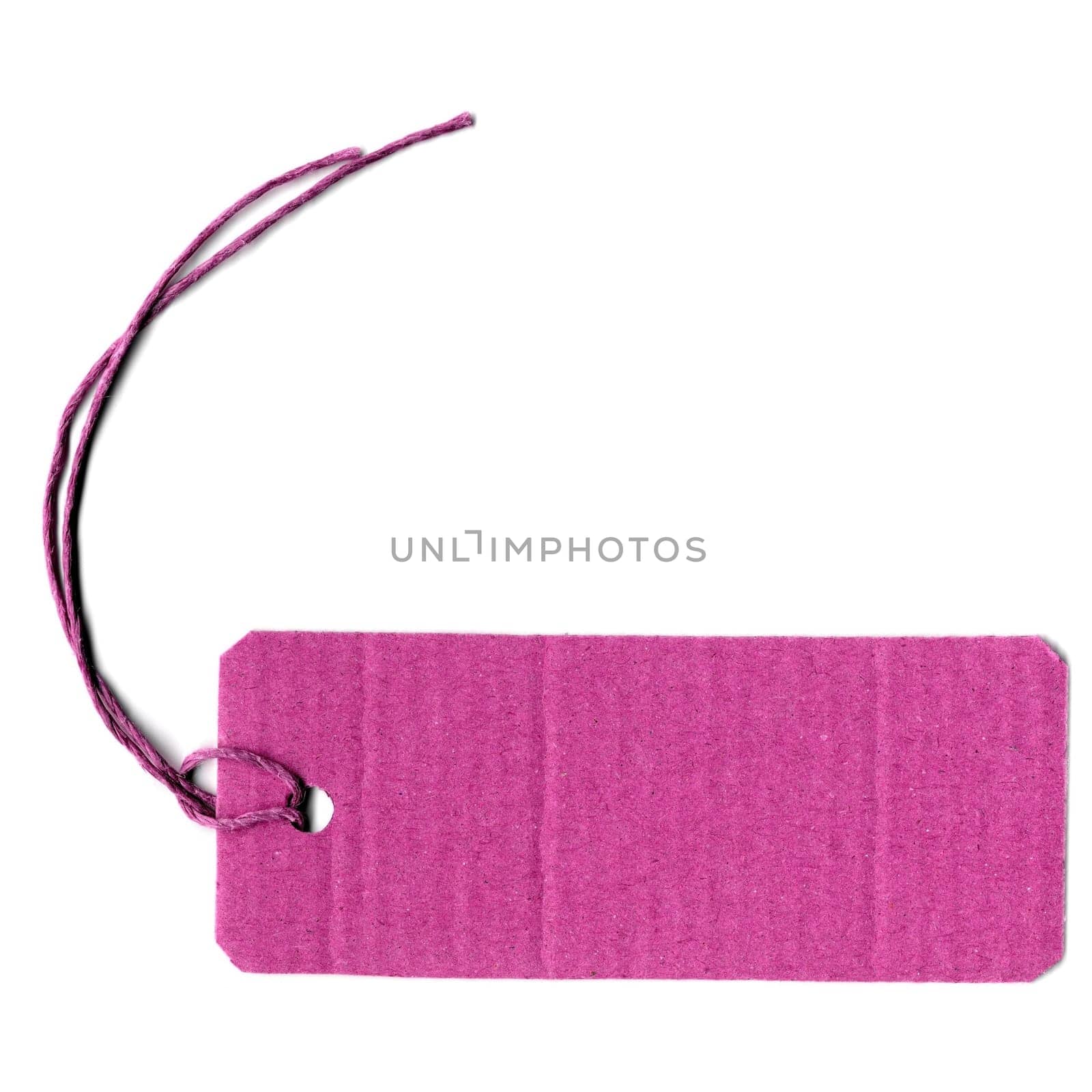 Price tag or address label with string