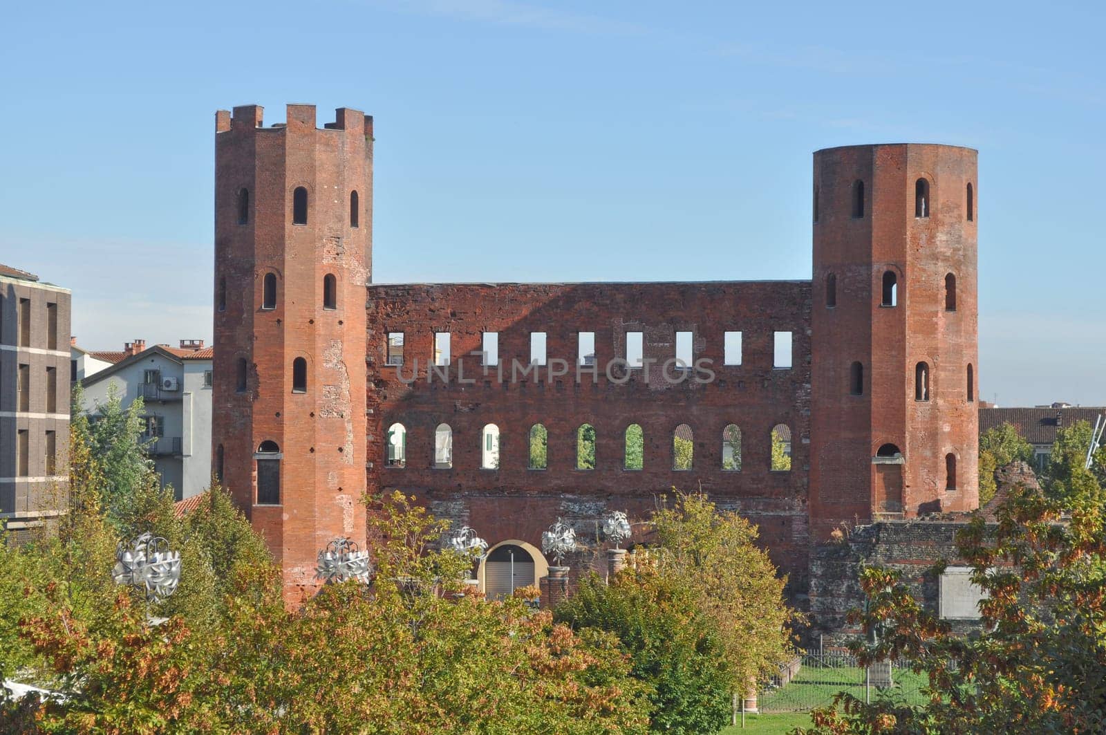 Torri Palatine ancient roman gates of town, Turin