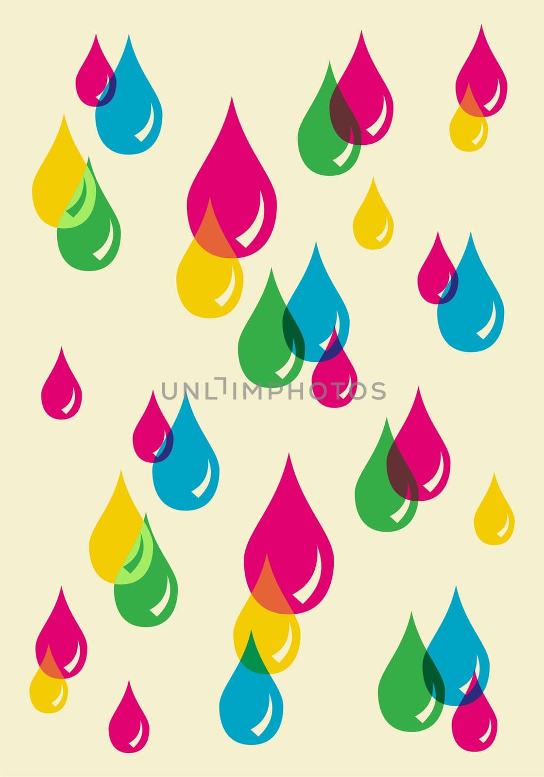 Colorful drops transparency pattern. Vector file available.