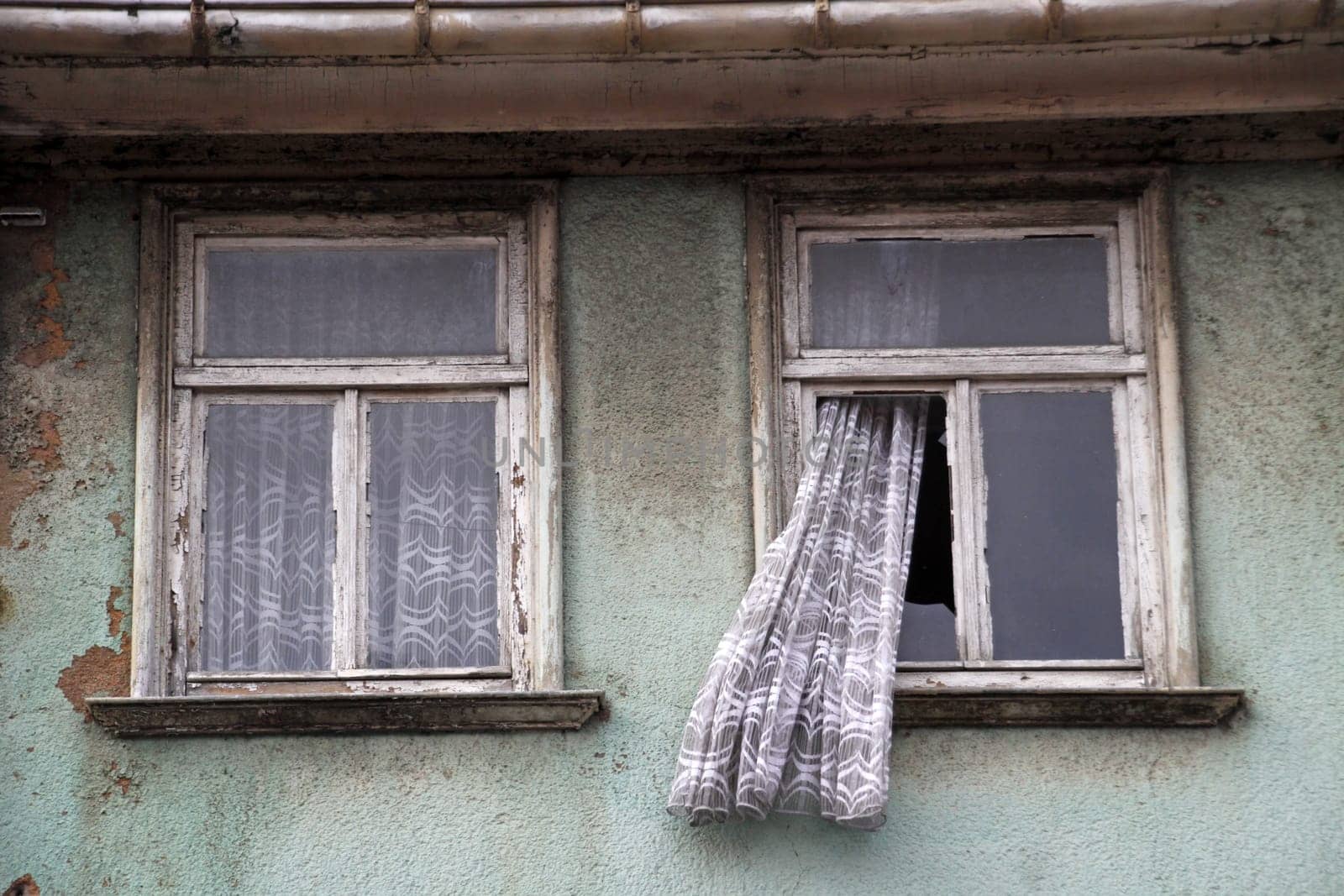 Window of a ruined house