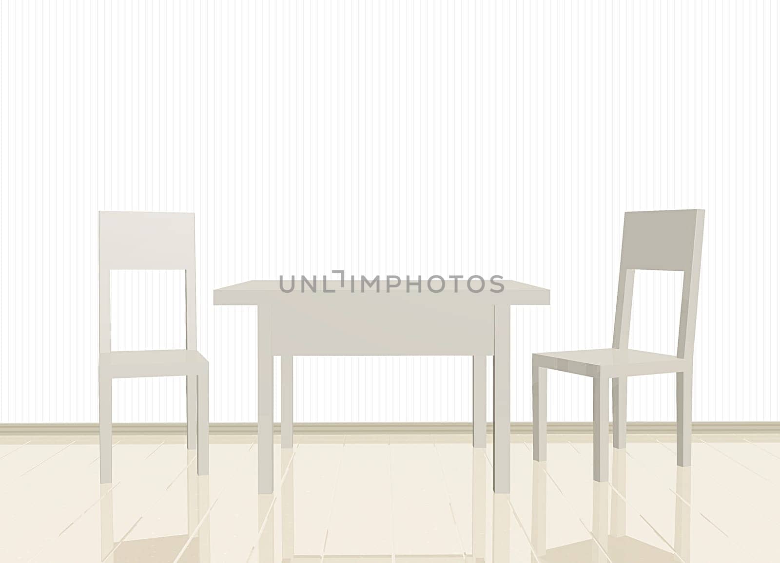 room with table and chairs