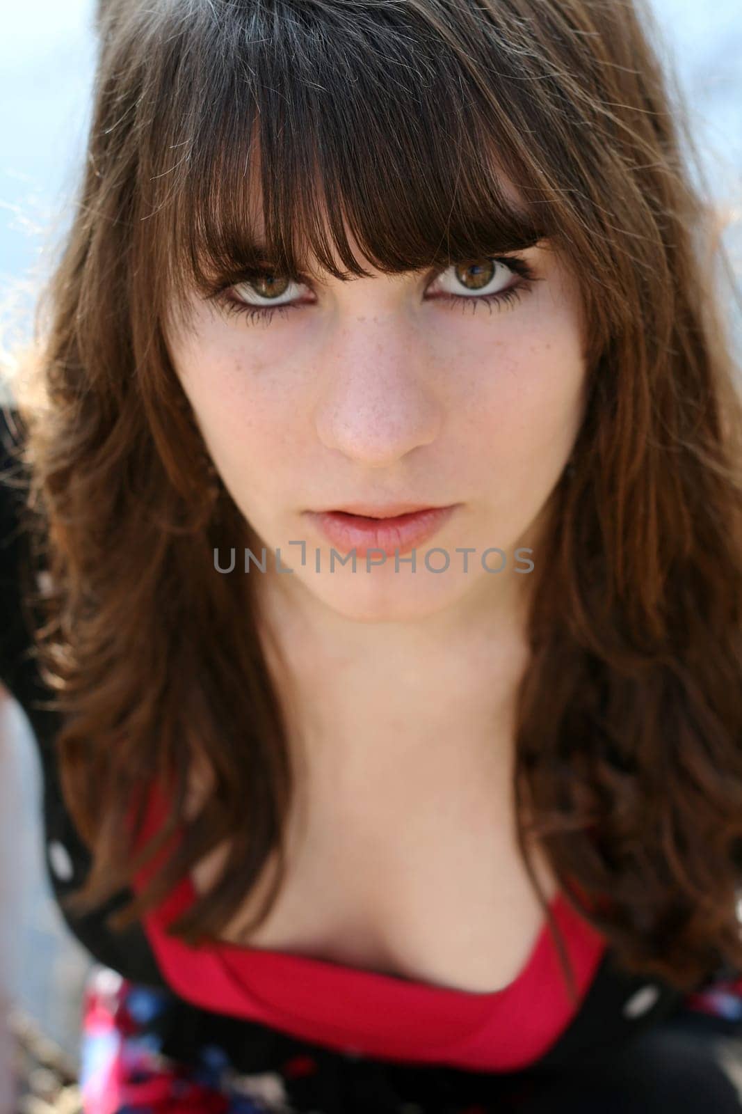 Pretty young woman with big eyes