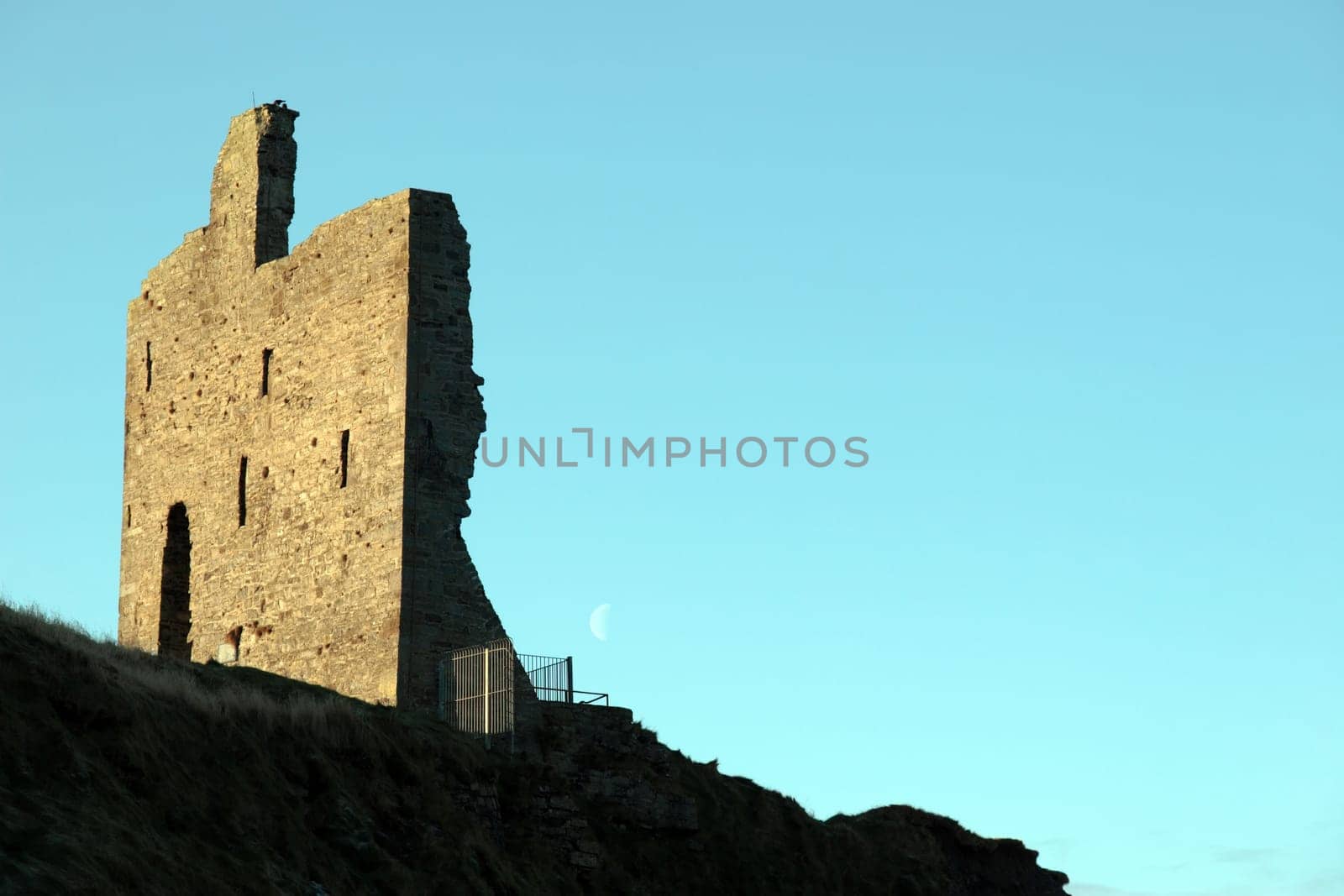 the old ruin of a castle in ballybunion kerry