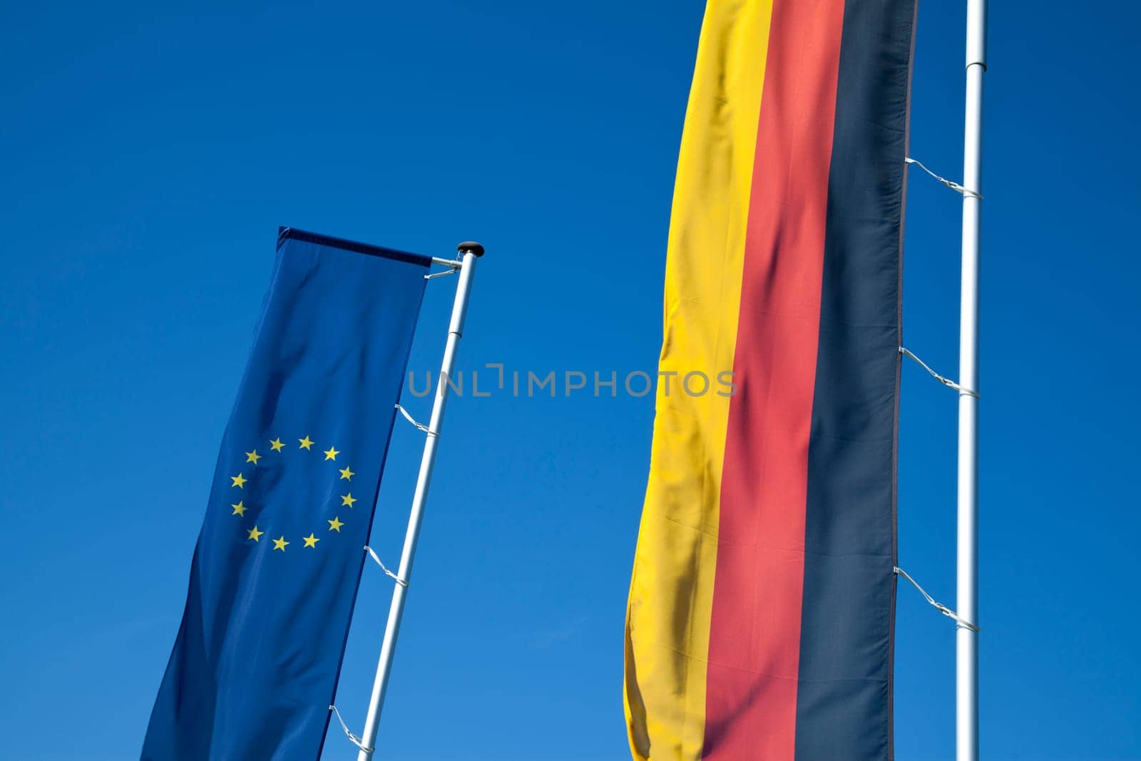 EU flag and German flag