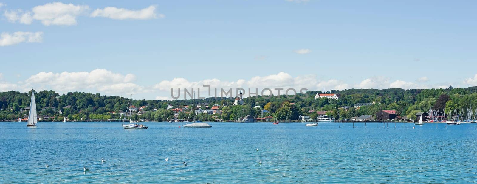 View of Starnberg on Lake Starnberg in Bavaria