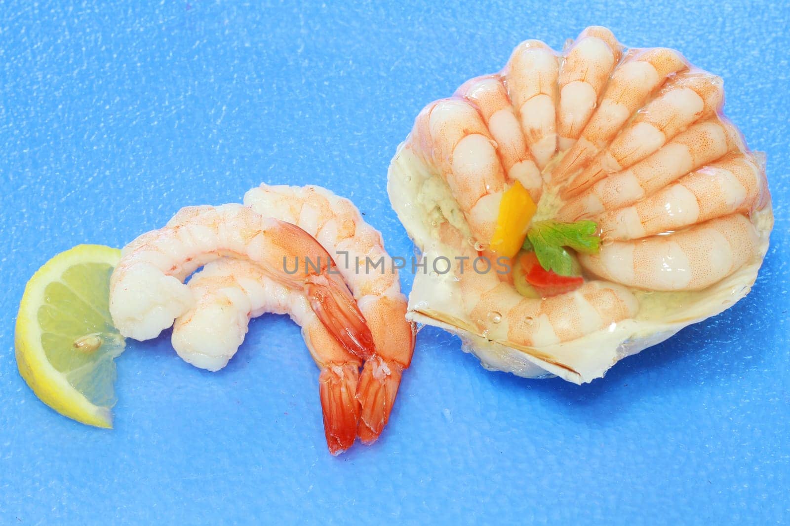 starter of fresh shrimp