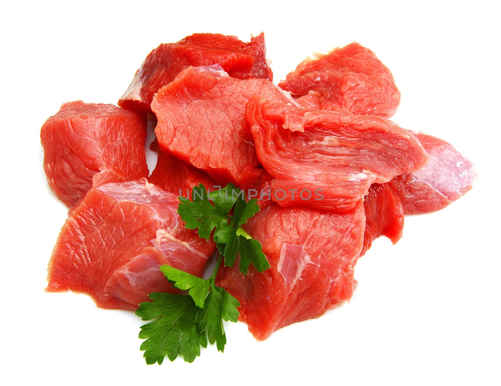 raw ham sliced