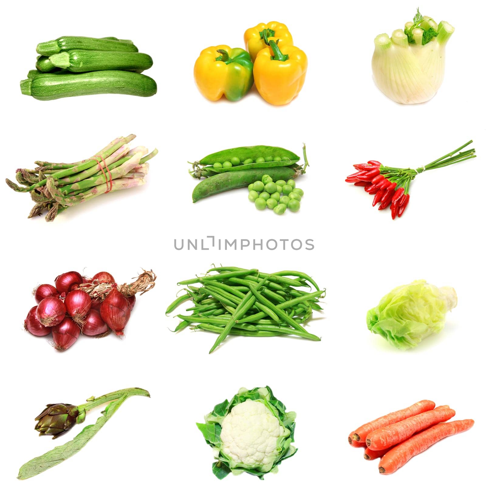 collage of vegetable