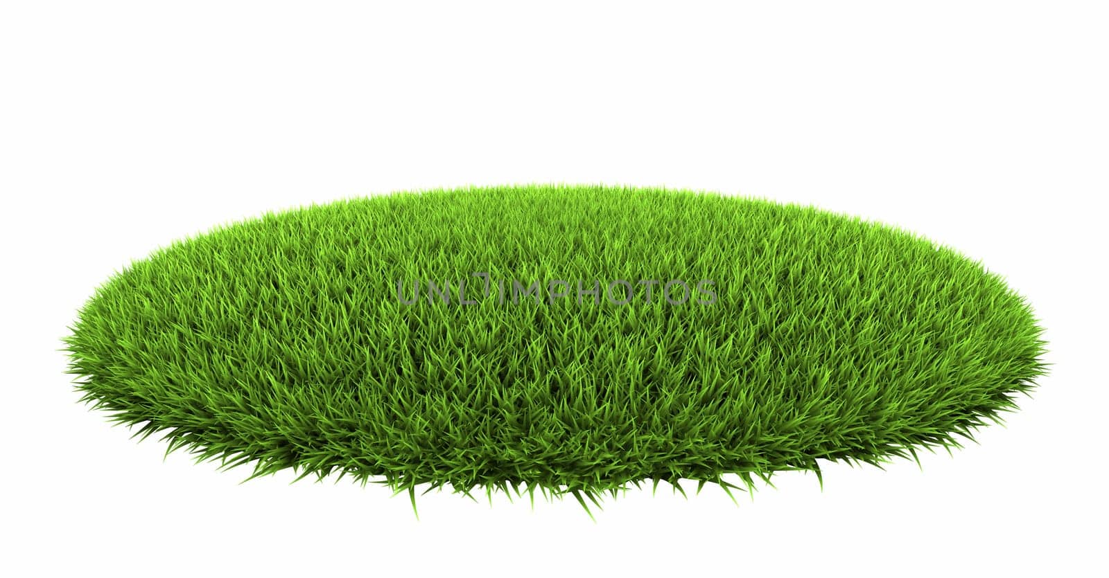 Grass arena isolated on white background, 3d render