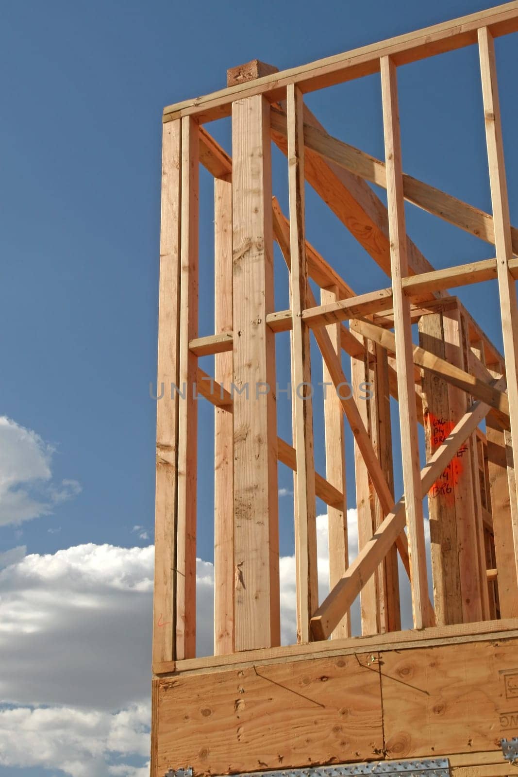 The construction site of new homes being built for a new community