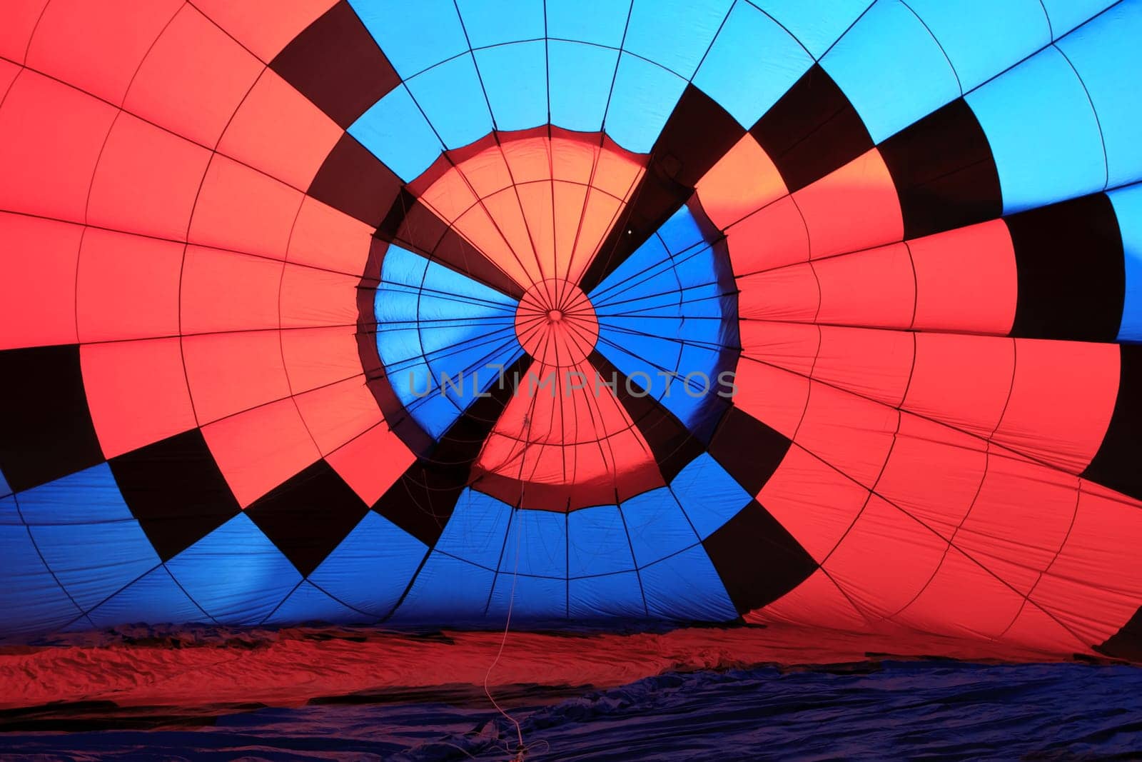 hot air balloon from inside